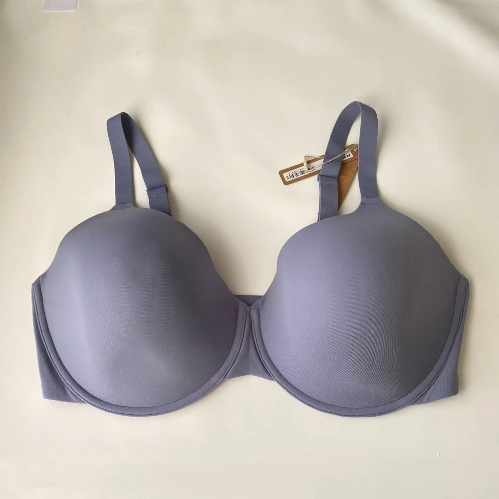 SKIMS Fits Everybody T-Shirt Demi Bra Coverage 2294 Slate‎ size 40DD - Picture 6 of 7